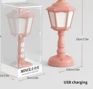 Pastel Art Deco Retro Mushroom Lamp
