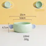 Pastel Ceramic Barbecue Plate with Double Ears