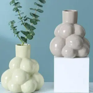 Pastel Ceramic Mini Grape Vase - 