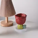 Pastel Ceramic Rose Mug