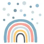 Pastel Polka Dot Rainbow Wall Sticker