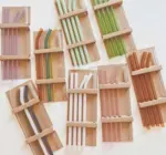 Pastel Reusable Colored Glass Straws Set