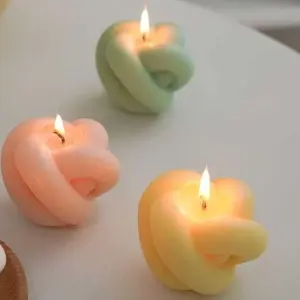 Pastel Scented Apple Shaped Knot Candle - 