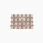 Pastel Tone Checkerboard Bedside Rug