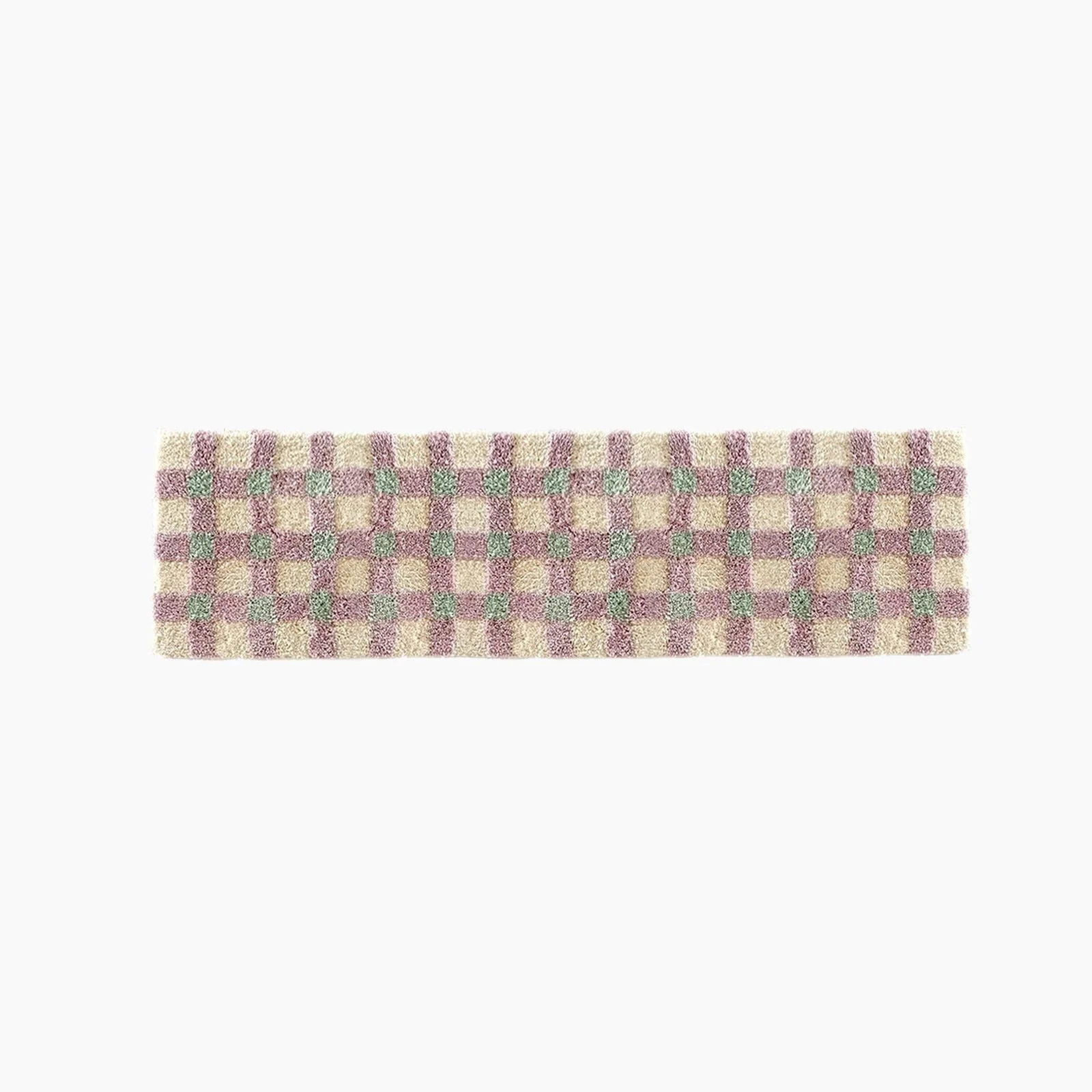 Pastel Tone Checkerboard Bedside Rug -