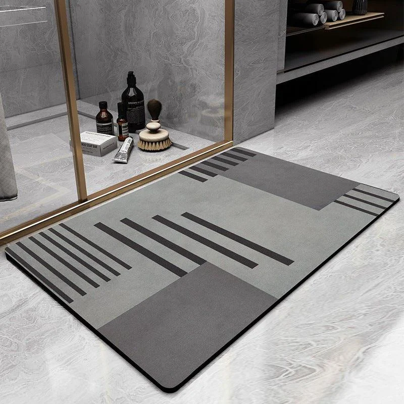 Patterned Quick Dry Bathroom Mat -