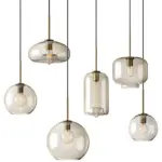 PendantLampCognacGlassModernMinimalist1 LightLightingForDiningTable Homeko11