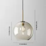PendantLampCognacGlassModernMinimalist1 LightLightingForDiningTable Homeko12