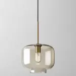 PendantLampCognacGlassModernMinimalist1 LightLightingForDiningTable Homeko15