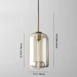 PendantLampCognacGlassModernMinimalist1 LightLightingForDiningTable Homeko2
