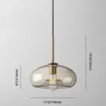 PendantLampCognacGlassModernMinimalist1 LightLightingForDiningTable Homeko5