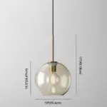 PendantLampCognacGlassModernMinimalist1 LightLightingForDiningTable Homeko6
