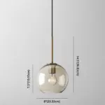 PendantLampCognacGlassModernMinimalist1 LightLightingForDiningTable Homeko7