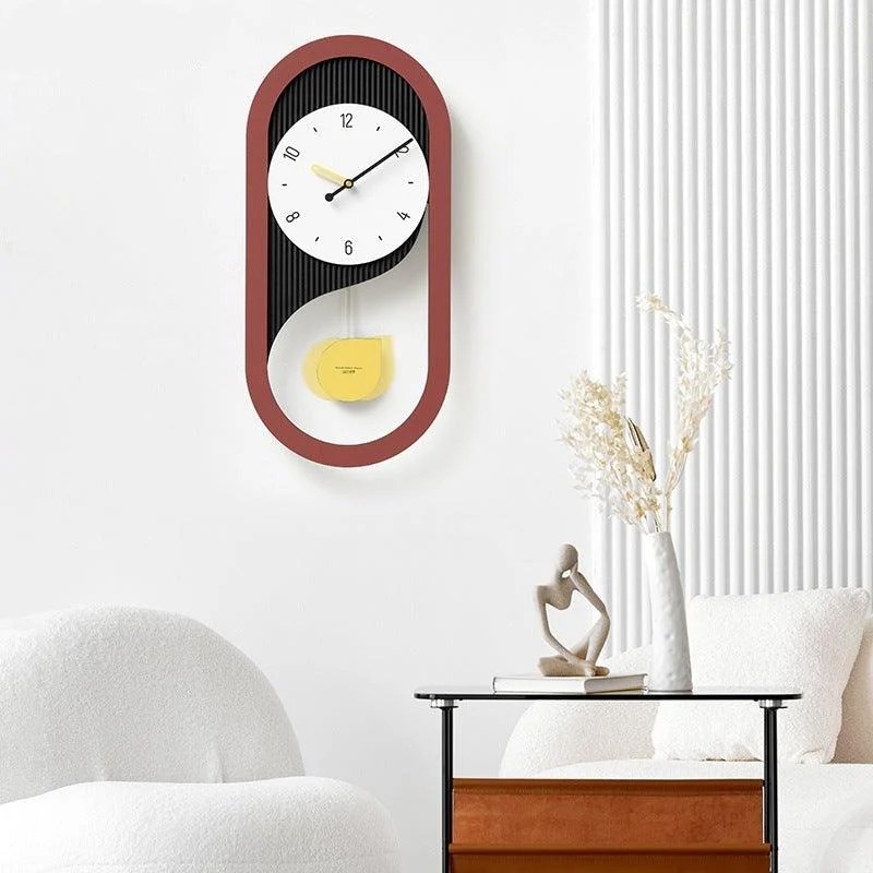 Pendulum Silent Long Wall Clock for Home Office -