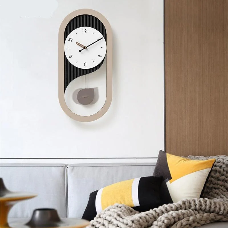 Pendulum Silent Long Wall Clock for Home Office -