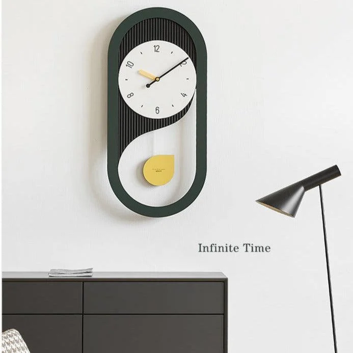 Pendulum Silent Long Wall Clock for Home Office -