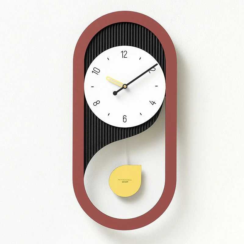 Pendulum Silent Long Wall Clock for Home Office -