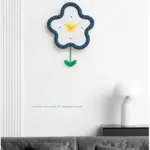 Pendulum Silent Wall Decorative Clock for Kids Bedroom