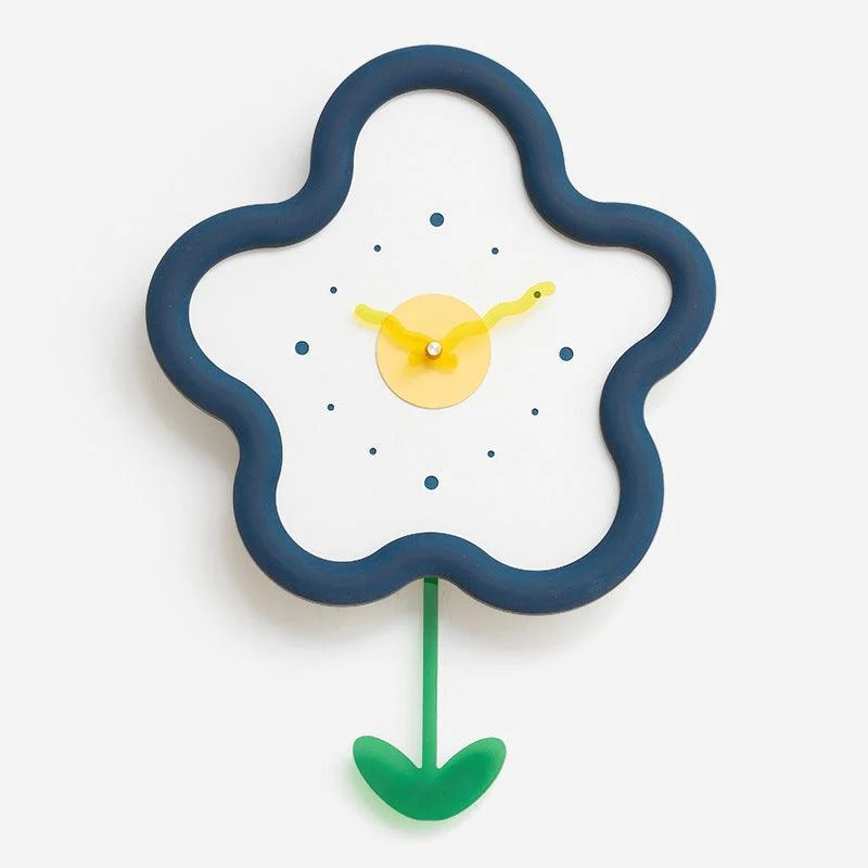Pendulum Silent Wall Decorative Clock for Kids Bedroom -