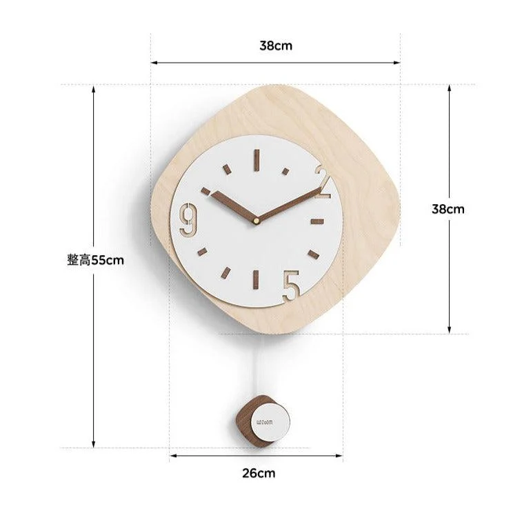 Pendulum Wall Decoration Clock for Lounge -