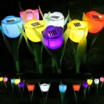 PetalGlowSolarTulpen Blumenlampen SolarbetriebeneGartenleuchtenxlumina