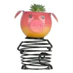 Piggy Cat Garden Plant Pot Whimsical Animal Decor