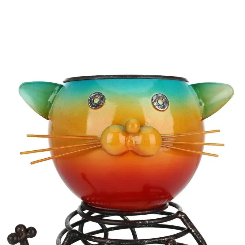 Piggy Cat Garden Plant Pot Whimsical Animal Decor