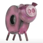 Piggy Metal Decor Table Clock Cute Quirky Home Decoration