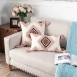 Pink Cushion Cover Boho Rainbow Cotton Pillow Cover for Home Decor Living Room Sofa Bedroom Decorative 71eba676 bac8 4284 820d a1805bdfabbe