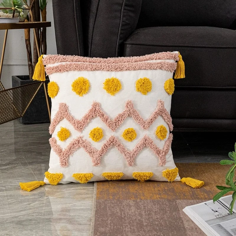 Pink Cushion Cover Ivory Pillow Cover 45x45cm 30x50cm Tassles Diamond Boho Style Home Decoration For Sofa Bbf7ac2b 25c8 4a03 9cf8 42ca394984d3