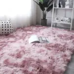 PinkGreyClassicCarpetShaggyRugsforChildrenSoftMatLivingRoom Homeko11