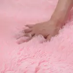 PinkGreyClassicCarpetShaggyRugsforChildrenSoftMatLivingRoom Homeko2