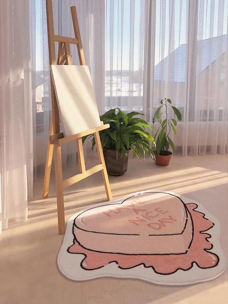 Pink Nice Day Pink Comfortable Soft Rugs Living Room Decoration for Balcony Bedroom - Homeko