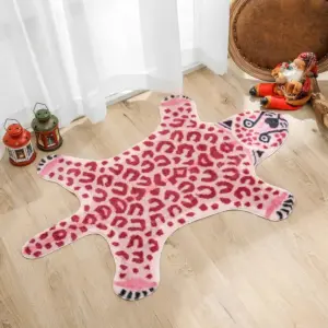 Pink Leopard Print Rugs