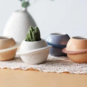 Planter Round Ceramic Vase - ISTANBULLU LTD
