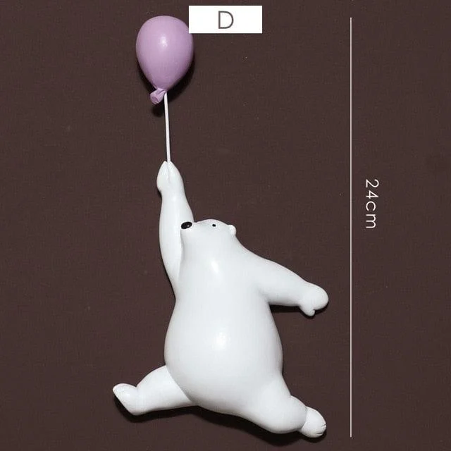 Polar Bear With Flying Balloon - Homeko