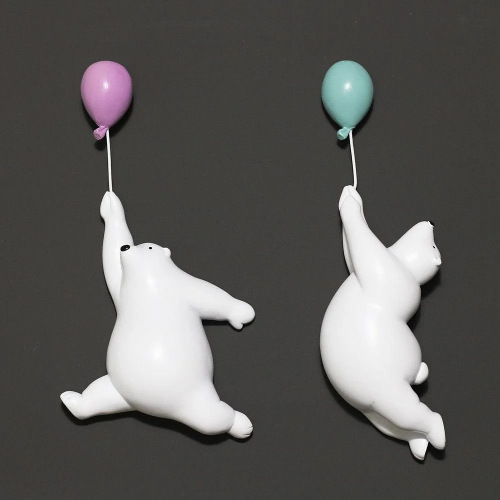 Polar Bear With Flying Balloon - Homeko