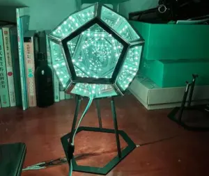 Polygonal LED Mirror Infinity Lamp