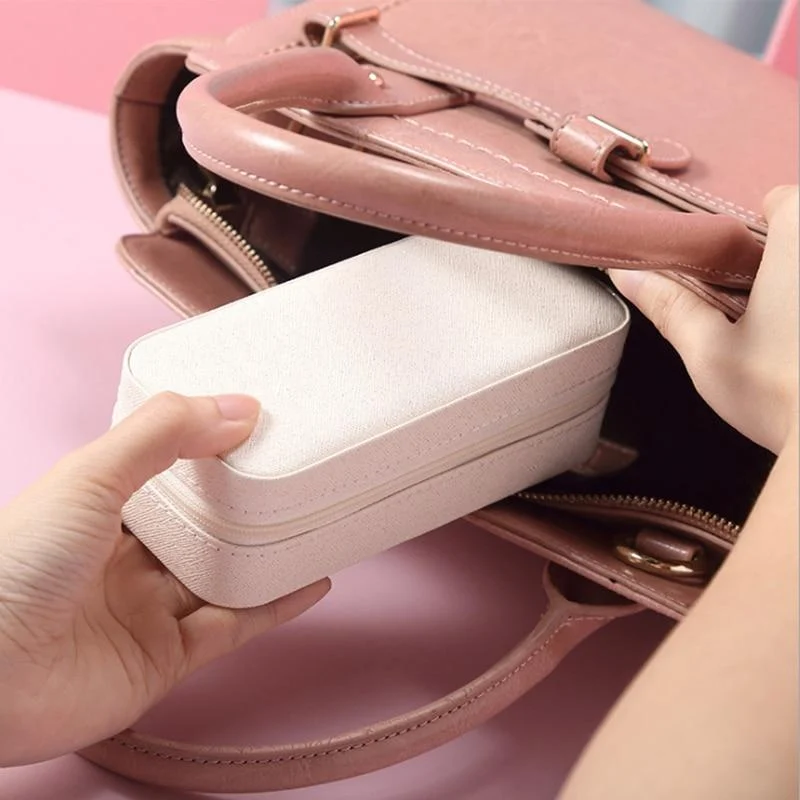 Portable Small Jewelry Travel Storage Box Jewelry Organizer Display Storage Box Button Leather Universal Room Accessories 9ecf45ca 8a24 498e 87ea 61c0fd6574fa