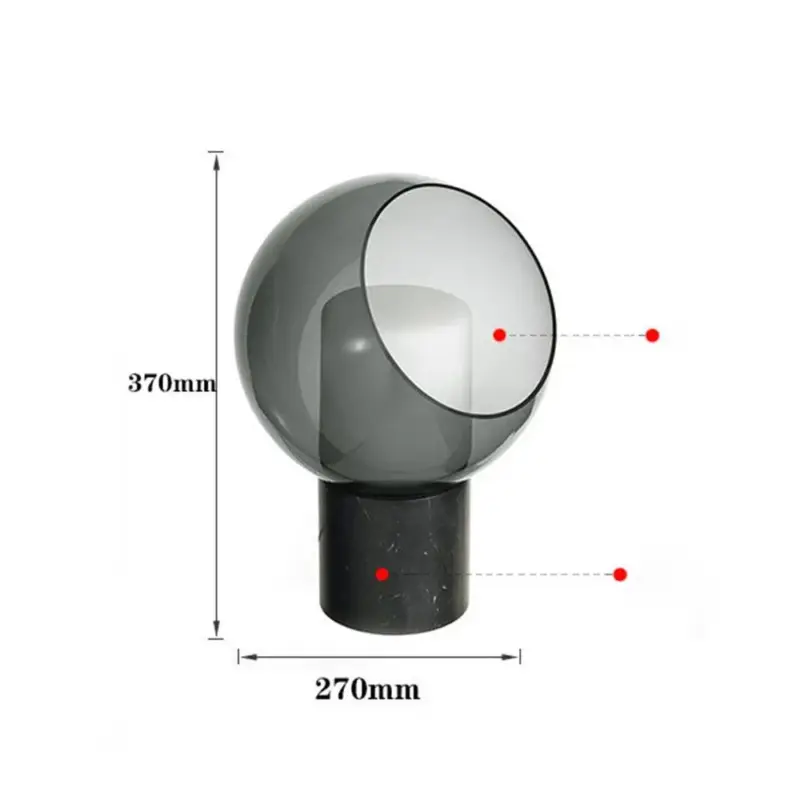 PostmodernGlassMarbleTableLamp