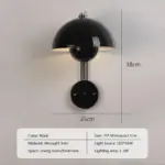 PqEDNieuwe Nederlandse Ontwerper Led Bloem Knop Wandlamp Home Paddestoel Schansen Macaron Schakelaar Nachtlampje Slaapkamer Verlichting Decor