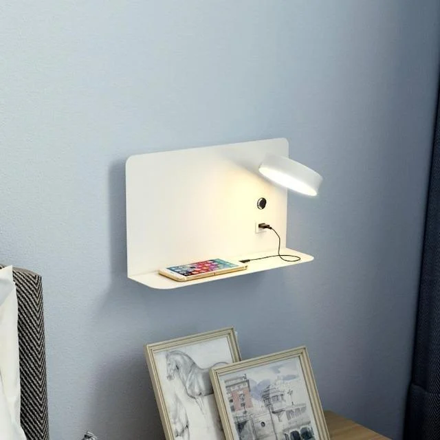 Pragmatism Led Wall Lamp Bedside Shelf Usb Phone Charger Modern Bedroom Reading Light Hotel Wall Lights 28e18b9e 1403 4b03 933b C5add90d97bf