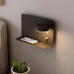 Pragmatism LED Wall Lamp Bedside Shelf USB Phone Charger Modern Bedroom Reading Light Hotel Wall Lights 6a0e243d 1876 41a9 aacf 95ddaf8a63f0