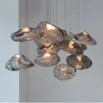 PremiumClearSmokyCloudGreyBlownGlassChandelierLightingHangingLampDecorative-Homeko1 PremiumClearSmokyCloudGreyBlownGlassChandelierLightingHangingLampDecorative Homeko1