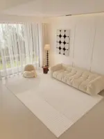PremiumStripedCleanRugCarpetSoftLargeAreaLivingRoomBedroom Homeko2