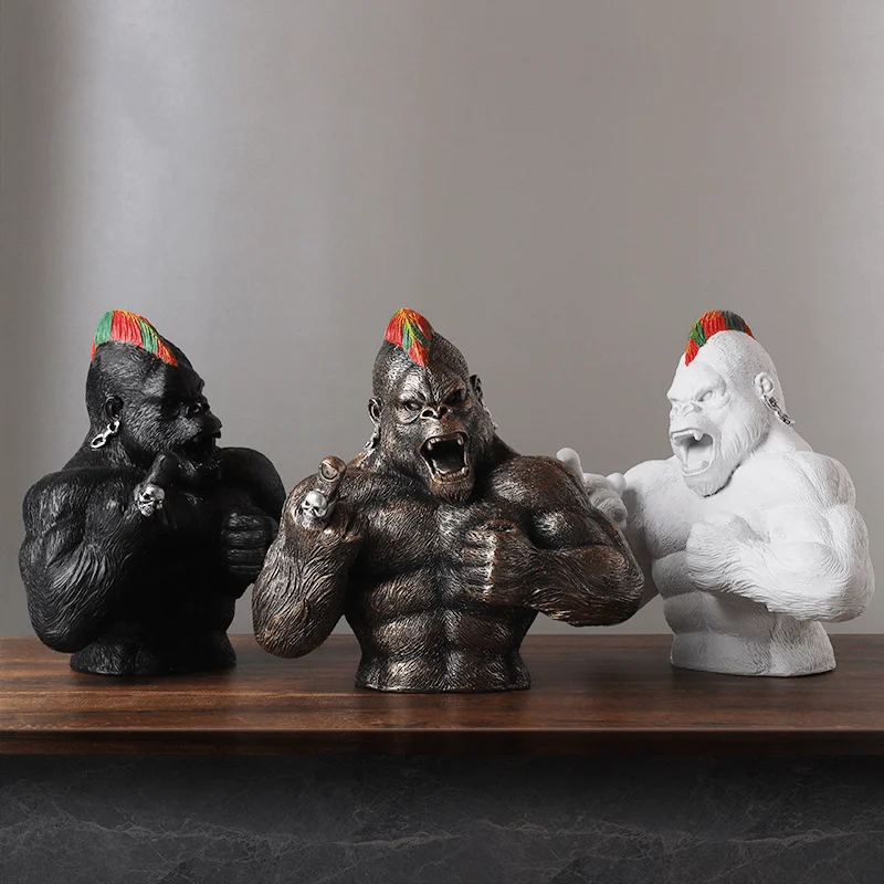 Punk King Kong Figurines - Homeko