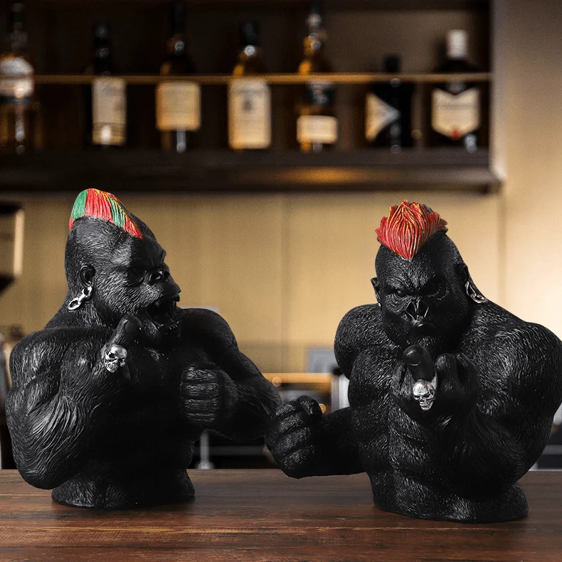 Punk King Kong Figurines - Homeko