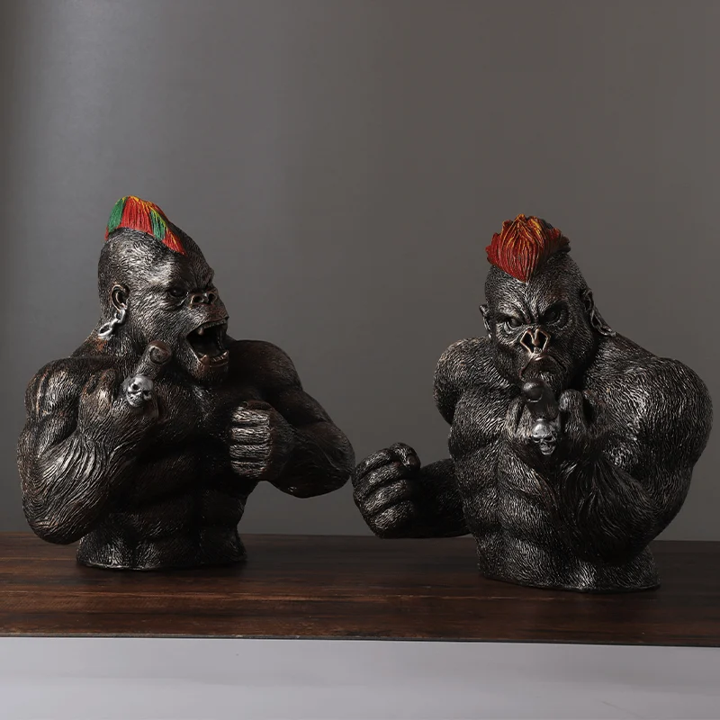 Punk King Kong Figurines - Homeko