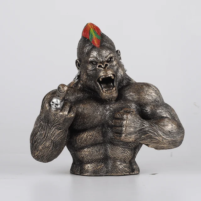 Punk King Kong Figurines - Homeko