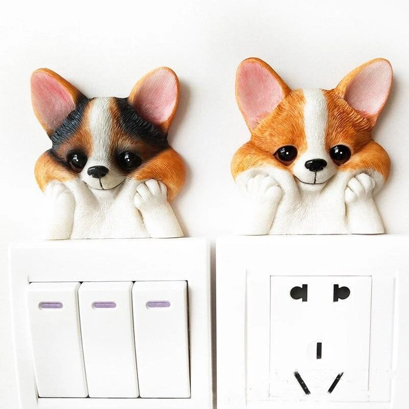 Puppy Switch 3D Decor - Homeko